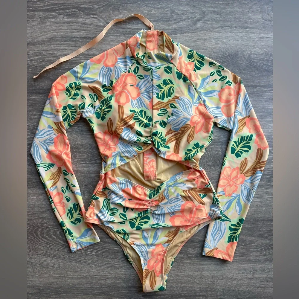 Rip Curl Follow the Sun L/S Surfsuit, light orange - Picture 2 of 8